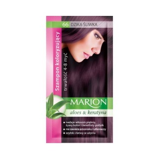 Marion Färbeshampoo mit Aloe-Extrakt 4-8 Wäschen /66/ Wild Plum 40 ml