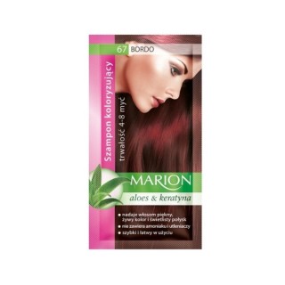 Marion Färbeshampoo mit Aloe-Extrakt 4-8 Wäschen /67/ Burgund 40 ml