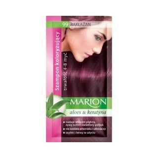 Marion Färbeshampoo mit Aloe-Extrakt 4-8 Wäschen /99/ Aubergine 40 ml