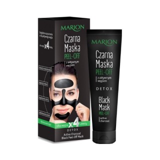 Marion Detox Black Peel-off Masker voor het gezicht met actieve kool 25 g