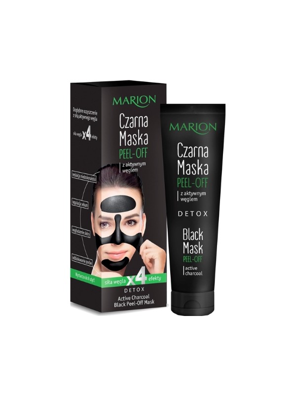 Marion Detox Black Peel-off Masker voor het gezicht met actieve kool 25 g