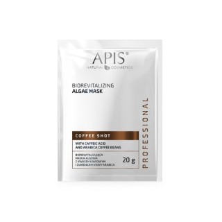 Apis Coffee Shot Biorevitaliserend algenmasker met cafeïnezuur en Arabica koffiebonen 20 g