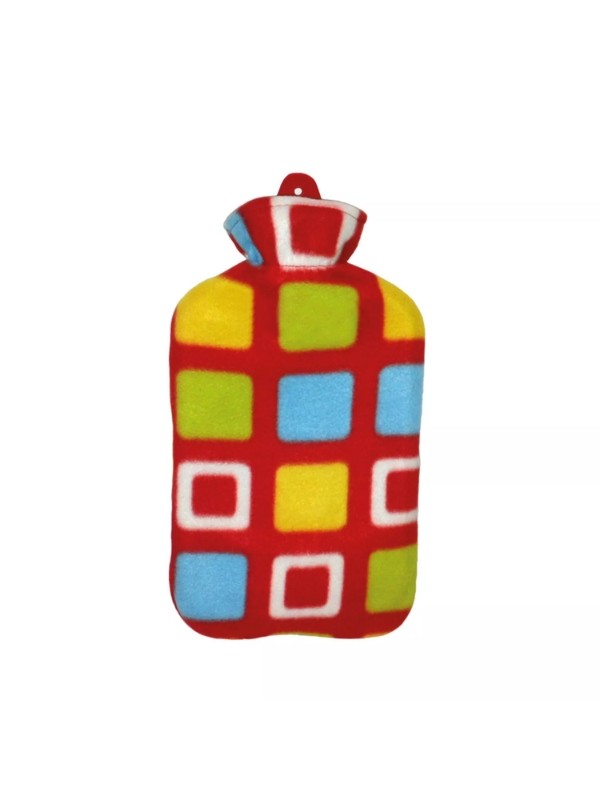 ECO rubber hot water bottle in a cover with a capacity of 2 liters, 1 piece