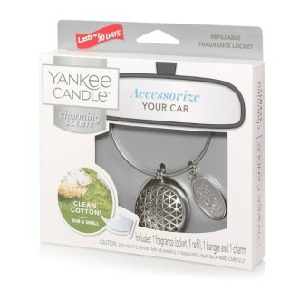 Yankee Candle Car Charming Scents Autoduft-Set mit Clean Cotton-Nachfüllung, 1 Stück