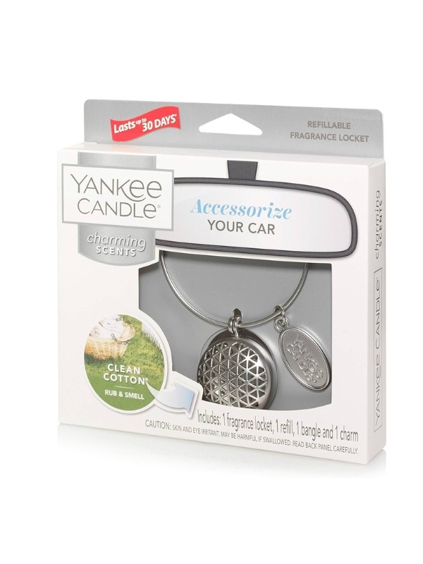 Yankee Candle Car Charming Scents autogeurset met Clean Cotton-navulling, 1 stuk