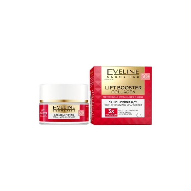 Eveline Lift Booster Collagen Strongly firming Cream - заповнювач зморшок 50+ 50 мл