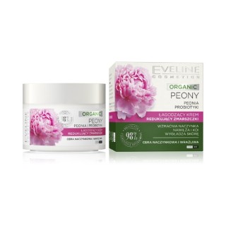 Eveline Organic Peony Заспокійливий крем для обличчя, що зменшує зморшки, 50 мл