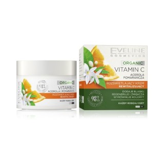 Освітлюючий відновлюючий крем для обличчя Eveline Organic Vitamin C 50 мл