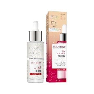 Eveline Serum Shot Regenererende behandeling voor gezicht, hals en decolleté 3x Collageen 30 ml