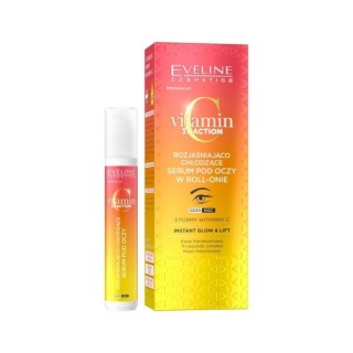 Освітлююча та охолоджуюча Serum для очей Eveline Вітамін С 3x Action в роликовій формі 15 мл