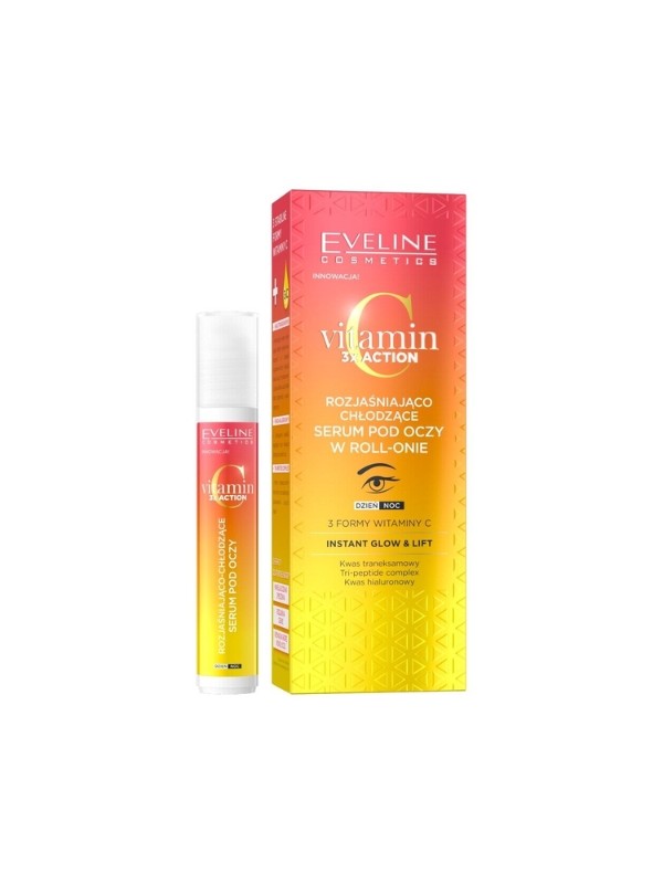 Eveline Vitamin C 3x Action Brightening and Cooling Eye Serum in a roll-on 15 ml