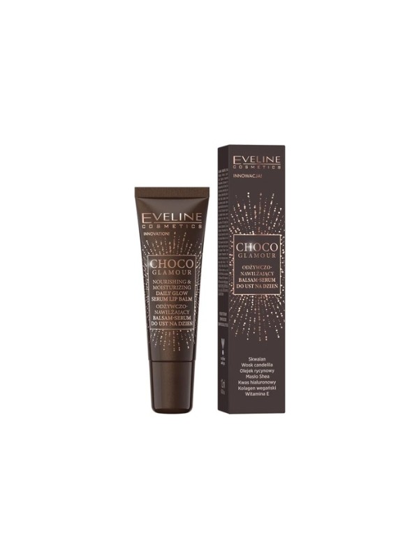 Eveline Choco Glamour Nourishing and moisturizing Balm - serum для губ на день 12 мл