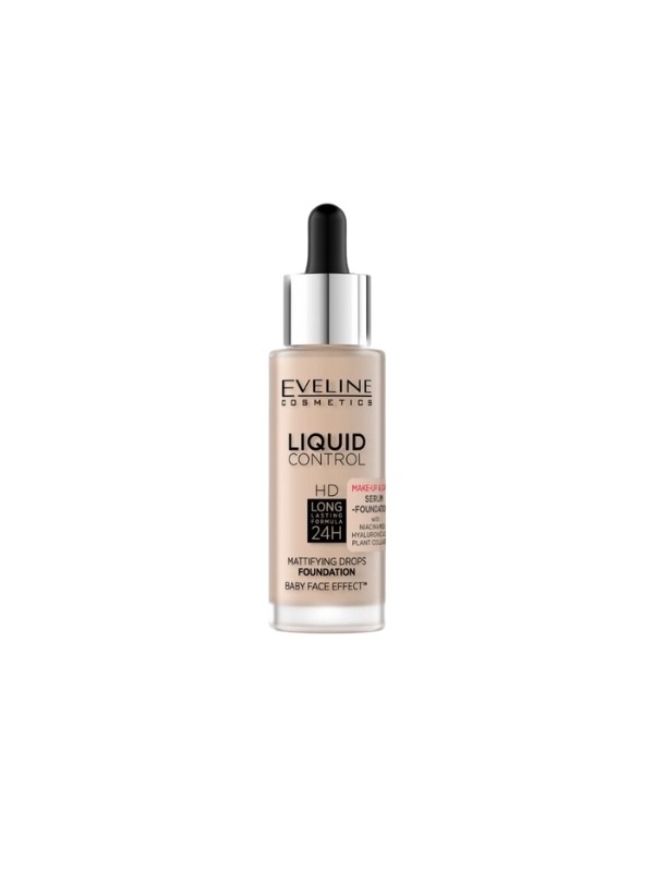 Eveline Liquid Control Facial Foundation with Niacinamide in Droper /010/ Light Beige 32 мл