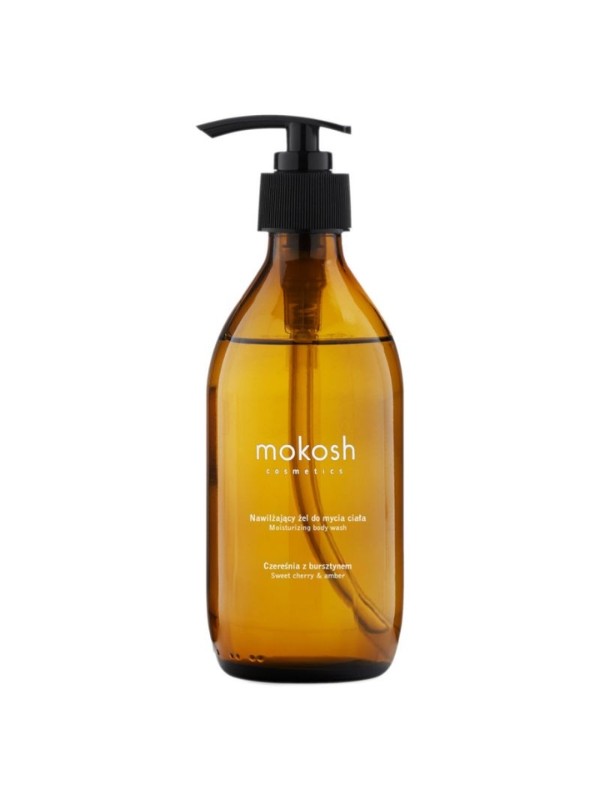 Mokosh vochtinbrengende body wash gel Kers met amber 300 ml