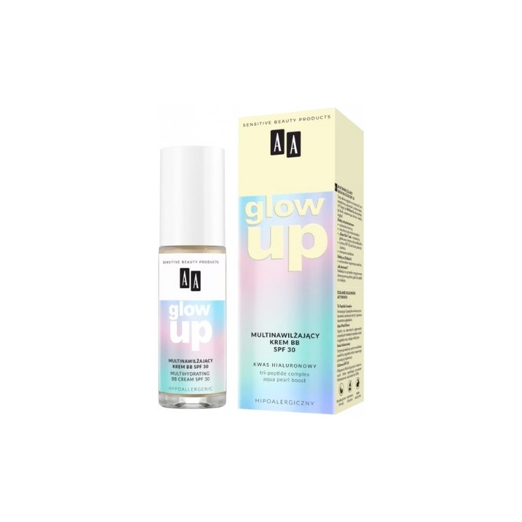 AA Glow Up Multinawilżający Krem BB do twarzy z filtrem SPF30 30 ml 