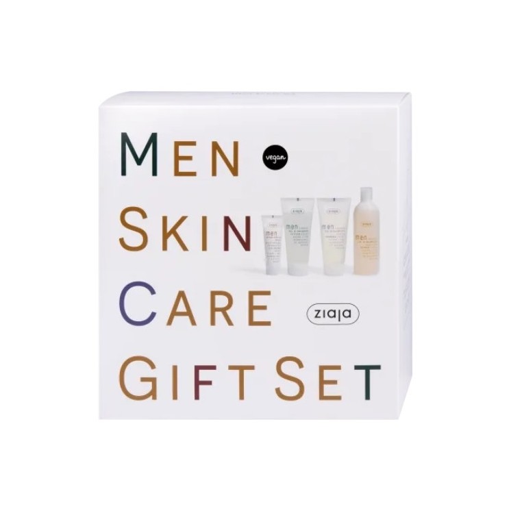 Coffret cadeau de Skin Men Ziaja : 2 gels douche 300 ml + 400 ml + baume après-rasage 80 ml