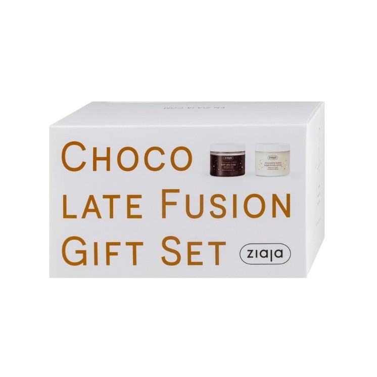Coffret cadeau Ziaja Peeling corporel Miszmasz chocolat 300 ml + Gelée de bain 300 ml
