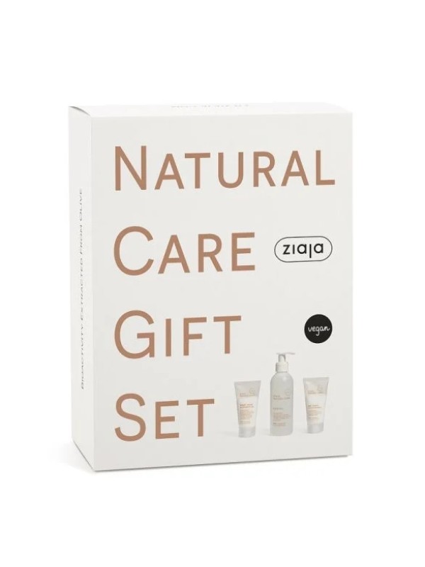 Ziaja Natural Care Cadeauset Nachtgezichtscrème 50 ml + Daggezichtscrème 50 ml + Gezichtsreinigingsgel 200 ml