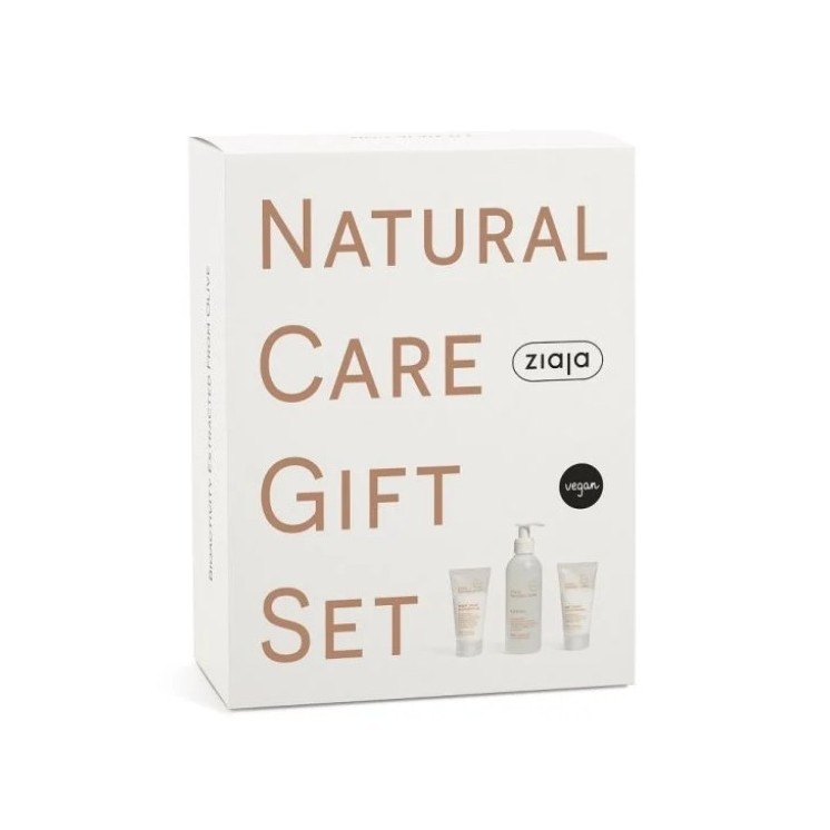 Coffret cadeau Ziaja Natural Care : Crème de nuit 50 ml + Crème de jour 50 ml + Gel nettoyant 200 ml