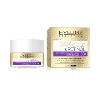 Eveline 24K Gold & Retinol Konzentrierte Gesichtscreme 50+ Lifting 50 ml