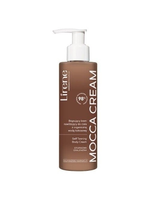 Lirene Self Tanning Body Cream bronzing Зволожуючий крем для тіла з органічною кокосовою водою Mocca Cream 190 мл