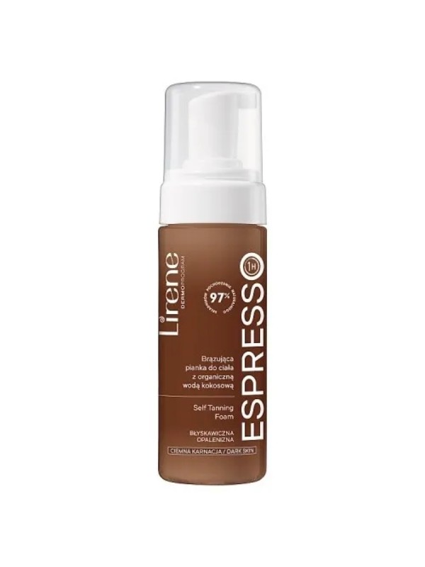 Lirene Self Tanning Foam bronzing lichaamsschuim met biologisch kokoswater Espresso 150 ml