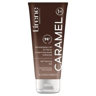 Lirene Self Tanning Gel Selbstbräunendes Gesichtsgel mit Bio-Kokoswasser Karamell 150 ml