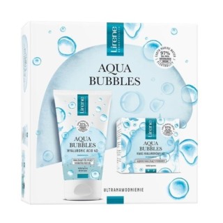 Lirene Aqua Bubbles Set: feuchtigkeitsspendende Gesichtscreme 50 ml + Gesichtsreinigungsgel 150 ml