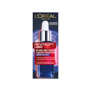 L'oreal Revitalift Laser Pure Retinol Wrinkle Reducing Face Serum for Night 30 мл