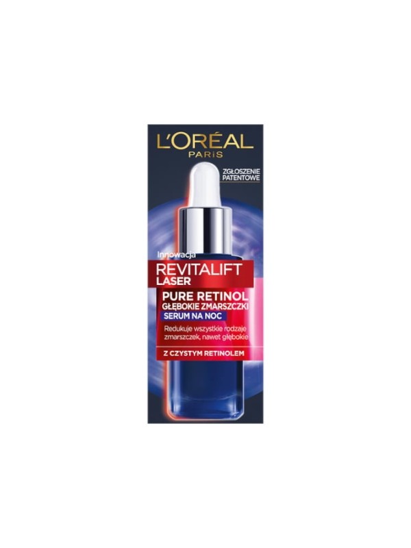 L'oreal Revitalift Laser Pure Retinol Wrinkle Reducing Face Serum for Night 30 мл