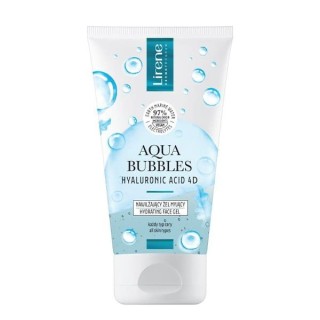 Lirene Aqua Bubbles Hyaluronic Acid 4D hydraterende Gezichtsreinigingsgel voor alle huidtypes 150 ml