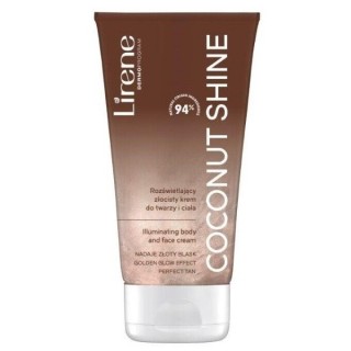 Lirene verhelderende gouden Coconut Shine lichaams- en gezichtscrème 150 ml