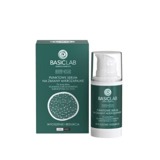 BasicLab Esteticus spot Serum для мікрозапальних уражень з AHA / BHA кислотою 7%, азелаїновою кислотою 3% і лактоферином 15 мл