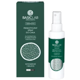 BasicLab Dermatis präbiotisches Körperspray 5 % Postbiotikum, 3 % Präbiotika 100 ml