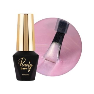 MollyLac Pearly Base opbouwende nagelbasis Golden 10 g