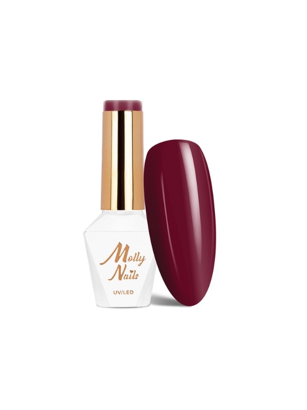 MollyLac /41/ Elite Women Hybrid Nail Polish Burgundy 8 г