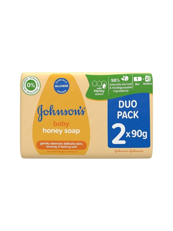 Johnson's Honey stuk zeep, 2-pack 2x90 g