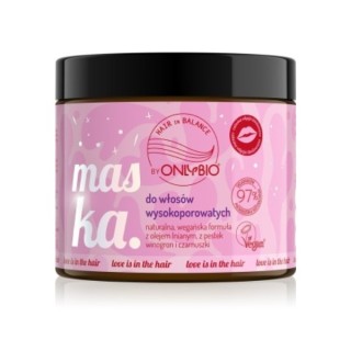 ONLYBIO Hair in Balance Love is in the Haarmasker voor hoog poreus haar 400 ml