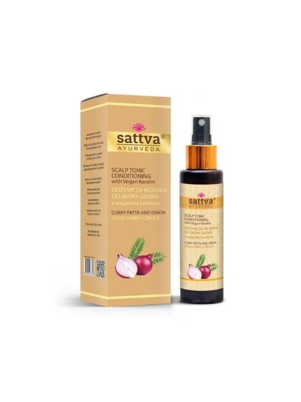 Sattva Ayurveda voedende hoofdhuidlotion Currybladeren en ui 100 ml