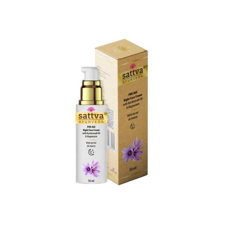 Sattva Ayurveda Pro Age Krem do twarzy na noc z olejkiem Kumkumadi 50 ml