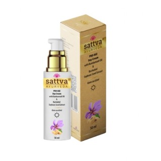 Sattva Ayurveda Pro Age Krem do twarzy na dzień z olejkiem Kumkumadi i Bakuchiolem 50 ml