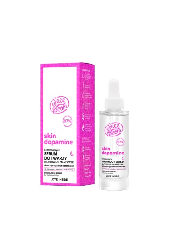 FaceBoom Skin Dopamine Facial Serum for the first wrinkles Retinol 0.3% 30 ml