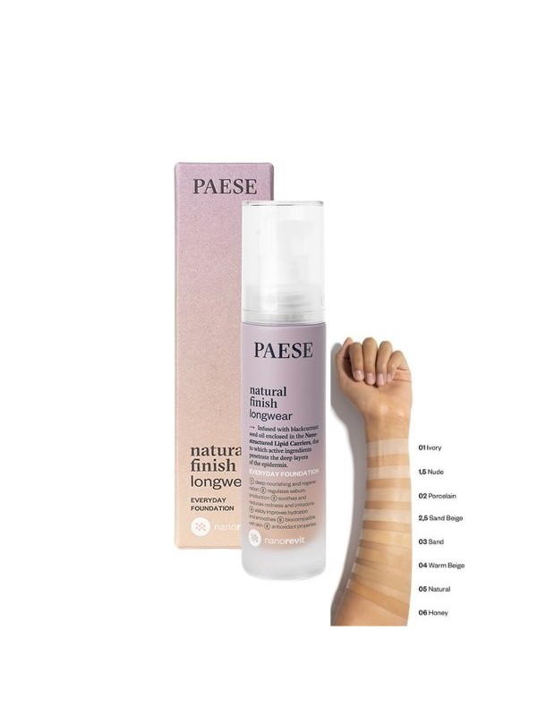 Paese Nanorevit langdurige foundation met een natuurlijke finish /05/ NATURAL 35 ml