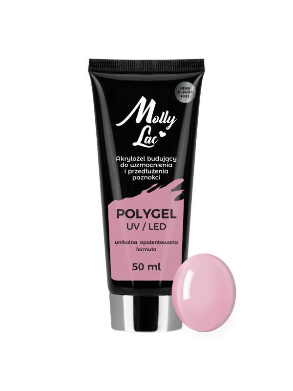 MollyLac Polygel opbouwacrylgel Mollylac Hema/di-Hema Frans Pink 50 ml