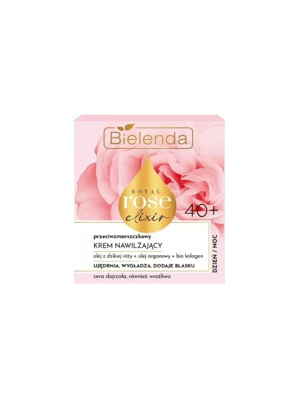 Bielenda Royal Rose Elixir Anti-Wrinkle Moisturizing Face Cream for Sensitive Skin 40+ 50 ml