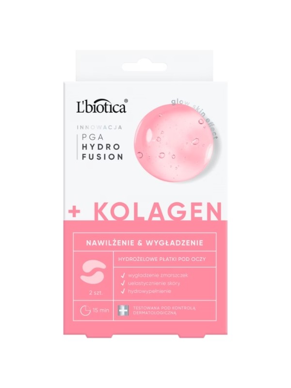 L'biotica PGA Hydro Fusion Hydrogel ooglapjes met collageen 2 stuks