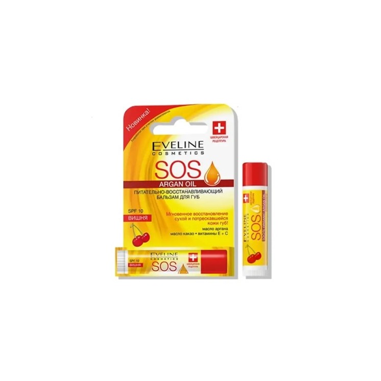 Eveline SOS Voedende en Regenererende Lippenbalsem SPF20 Cherry