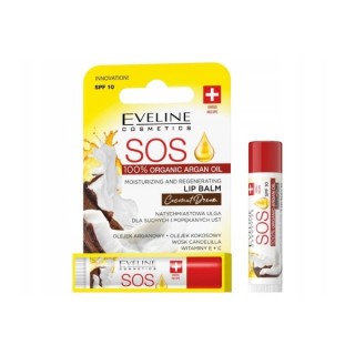 Eveline SOS Pflegender und Regenerierender Lippenbalsam SPF10 Kokos