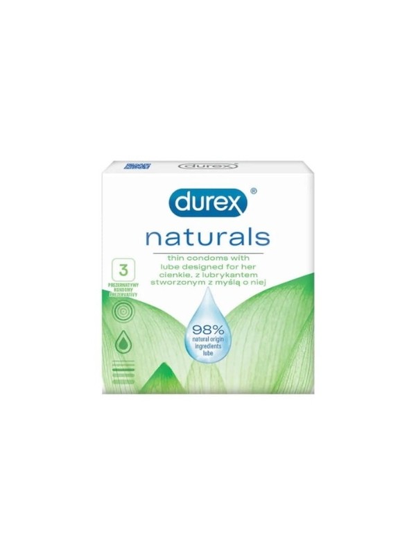 Durex Naturals Glijmiddelcondooms 3 stuks