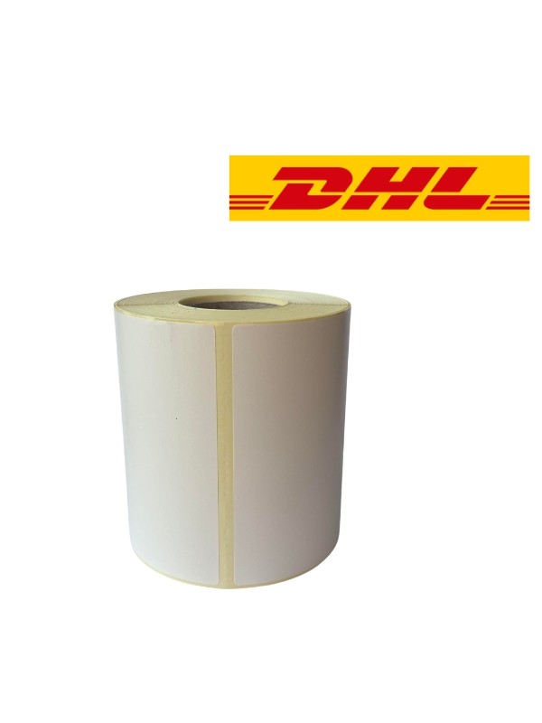 DHL verzendlabel wit, 102 mm x 210 mm, 210 etiketten op rol, 25 mm kern, thermisch ECO , duurzaam 1 stuk